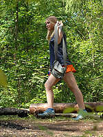 Precious girlie busted peeing on a forest glade